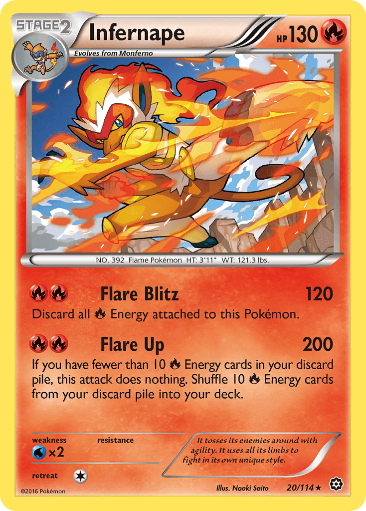 Infernape, carta 20 de Steam Siege