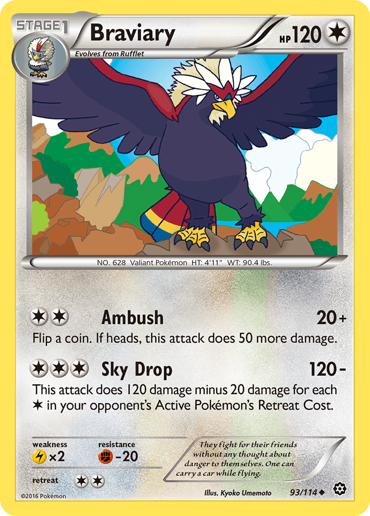 Braviary, carta 93 de Steam Siege