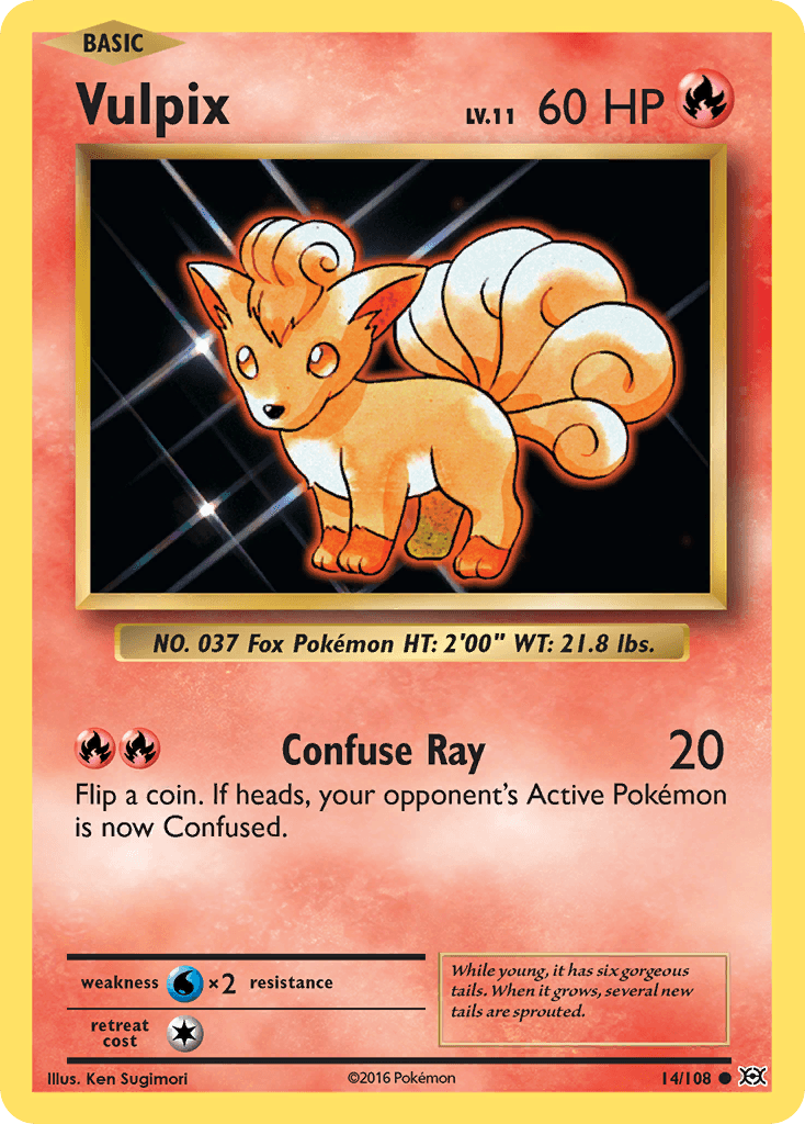 Vulpix, carta 14 de Evolutions