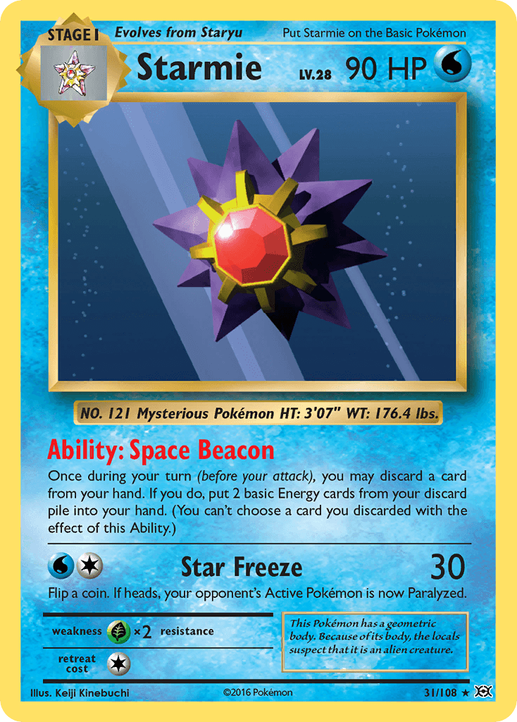 Starmie, carta 31 de Evolutions