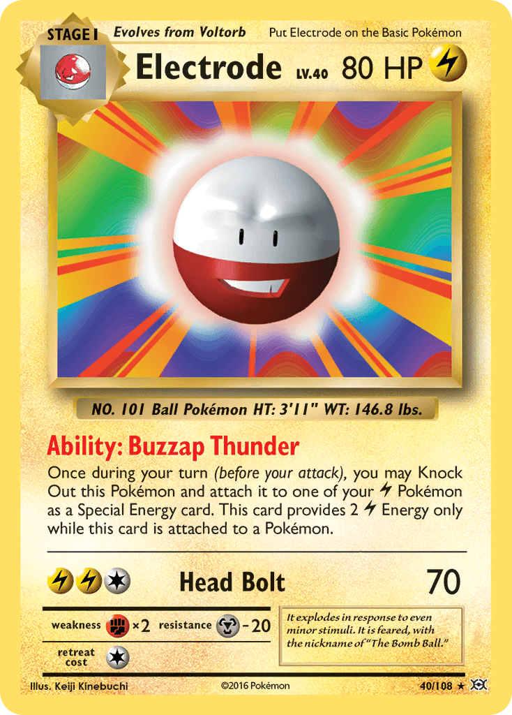 Electrode, carta 40 de Evolutions