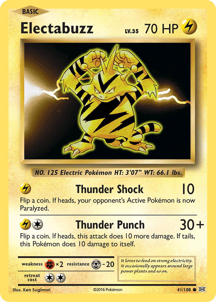 Electabuzz, carta 41 de Evolutions