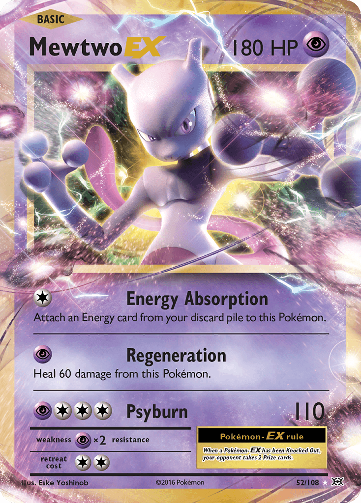 Mewtwo EX, carta 52 de Evolutions