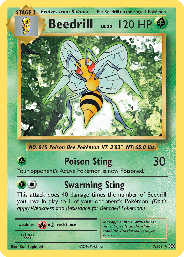 Beedrill, carta 7 de Evolutions