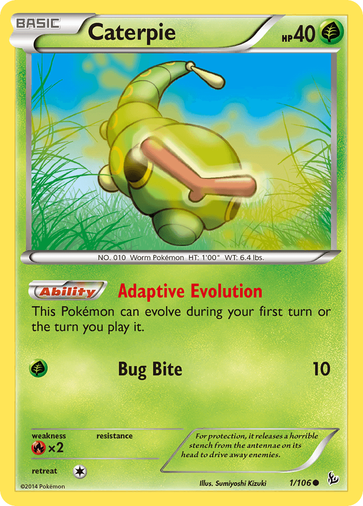 Caterpie, carta 1 de Flashfire