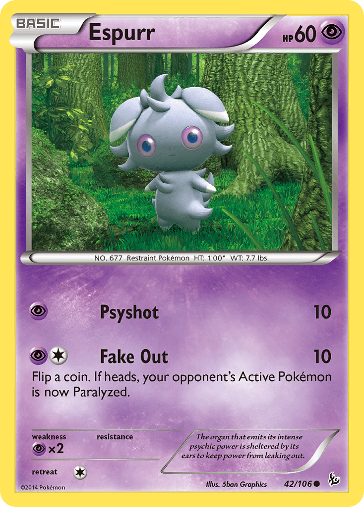 Espurr, carta 42 de Flashfire