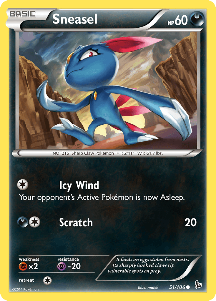 Sneasel, carta 51 de Flashfire