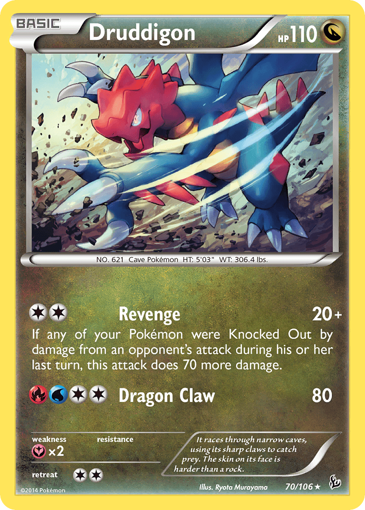Druddigon, carta 70 de Flashfire