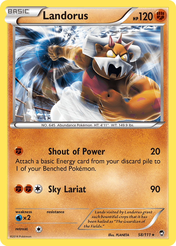 Landorus, carta 58 de Furious Fists
