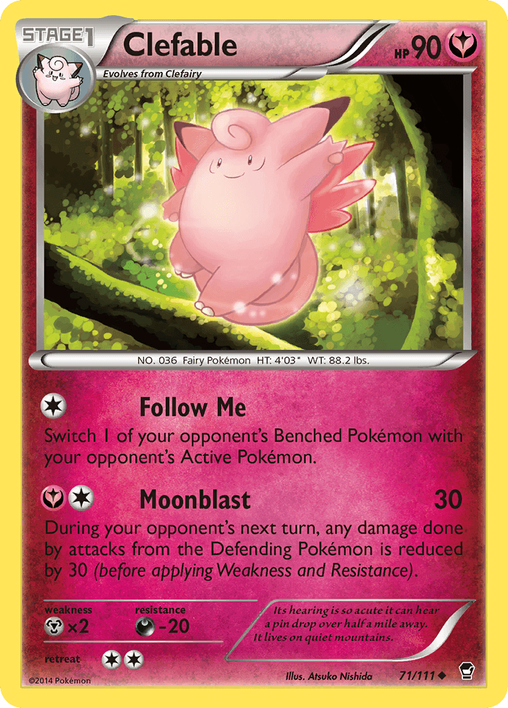Clefable, carta 71 de Furious Fists