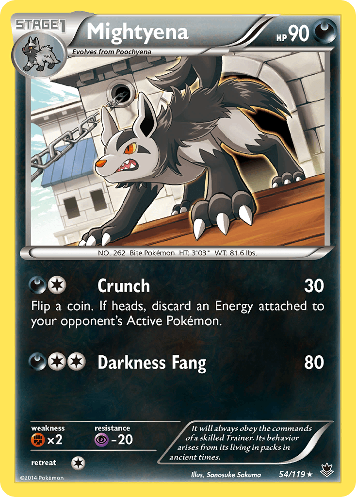 Mightyena, carta 54 de Phantom Forces