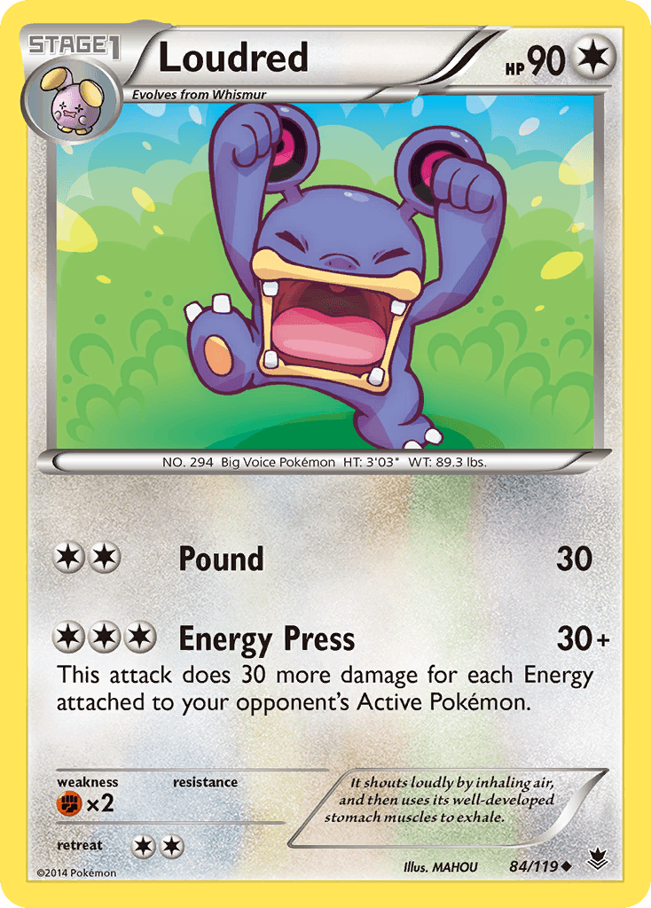 Loudred, carta 84 de Phantom Forces