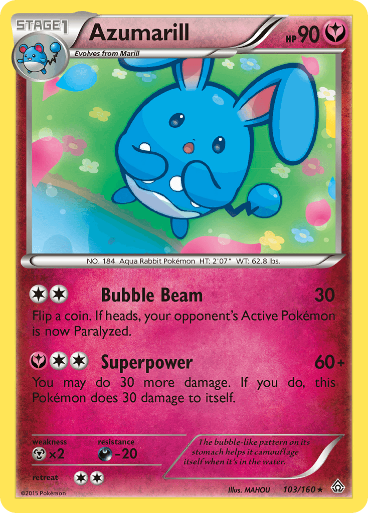 Azumarill, carta 103 de Primal Clash