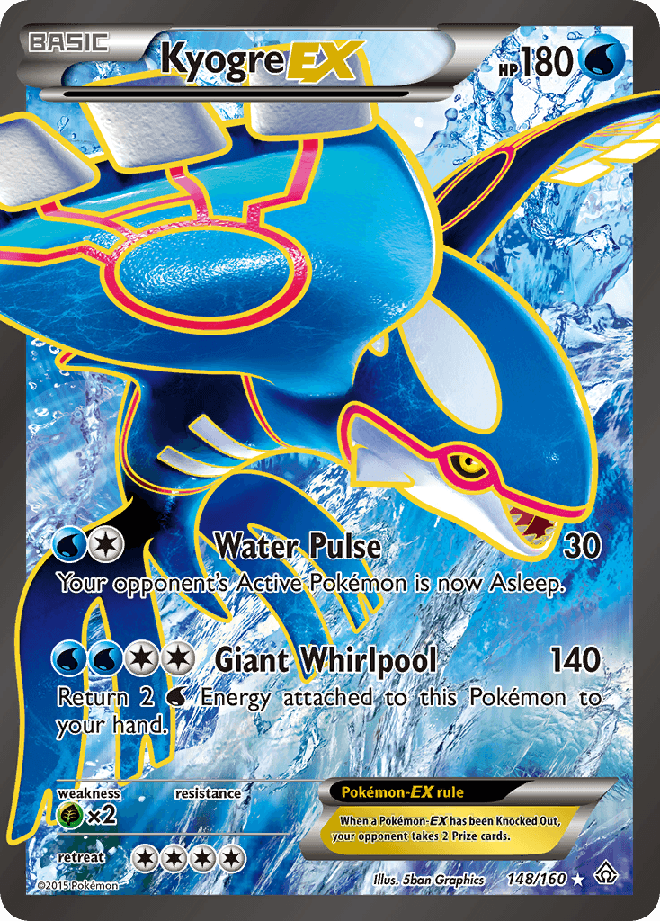 Kyogre EX, carta 148 de Primal Clash