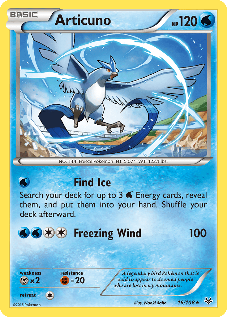 Articuno, carta 16 de Roaring Skies