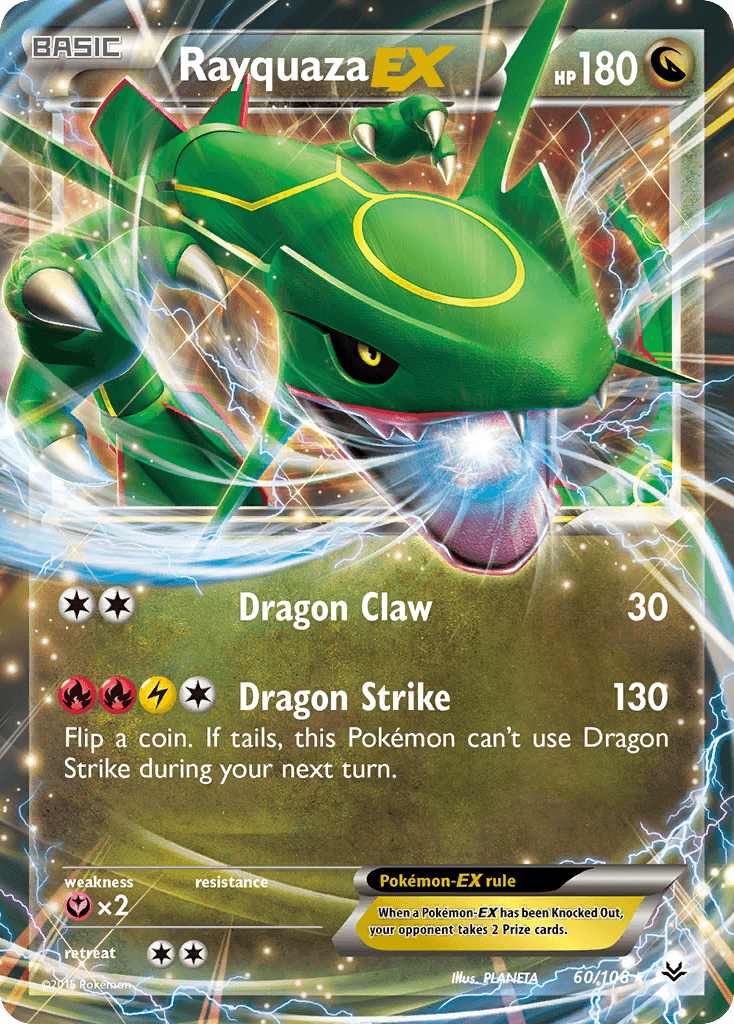 Rayquaza EX, carta 60 de Roaring Skies