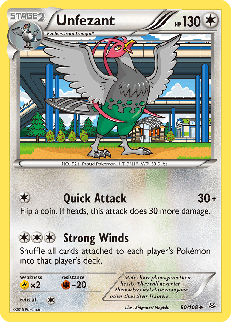 Unfezant, carta 80 de Roaring Skies