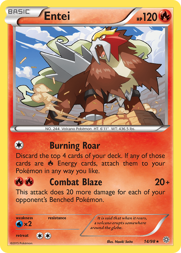 Entei, carta 14 de Ancient Origins