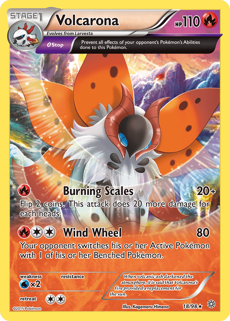 Volcarona, carta 18 de Ancient Origins