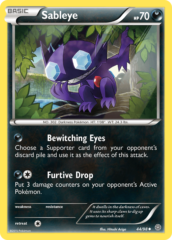 Sableye, carta 44 de Ancient Origins