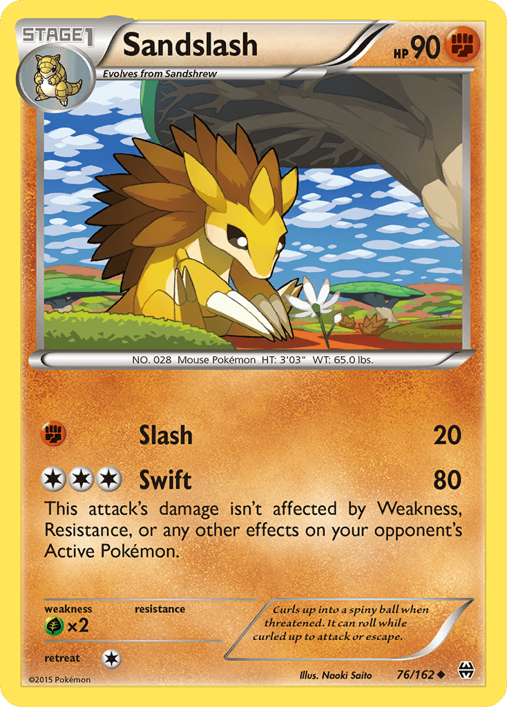 Sandslash, carta 76 de BREAKthrough