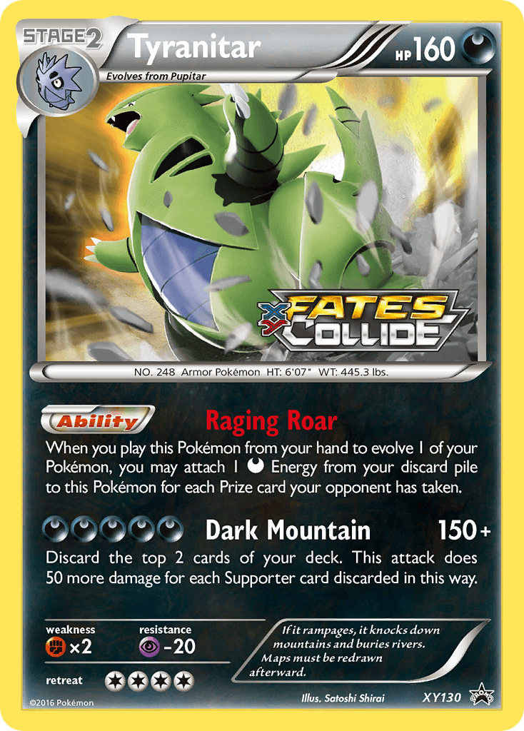 Tyranitar, carta XY130 de XY Black Star Promos