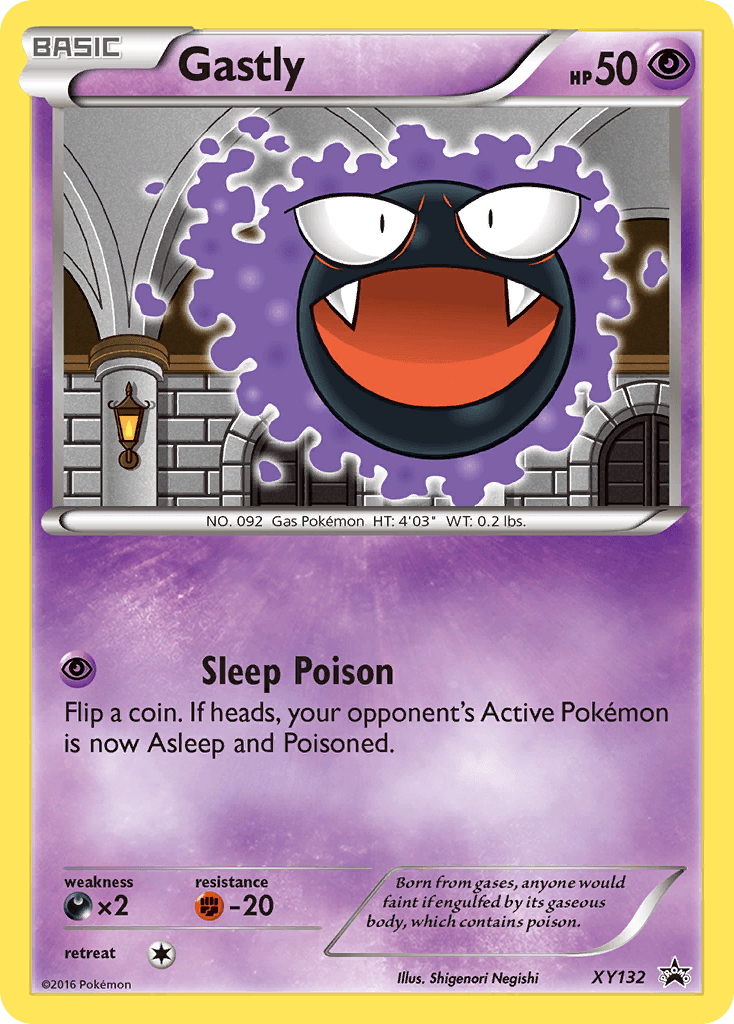 Gastly, carta XY132 de XY Black Star Promos