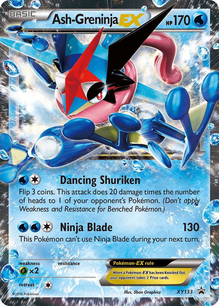Ash Greninja EX, carta XY133 de XY Black Star Promos