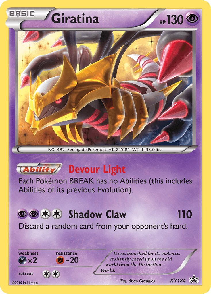 Giratina, carta XY184 de XY Black Star Promos