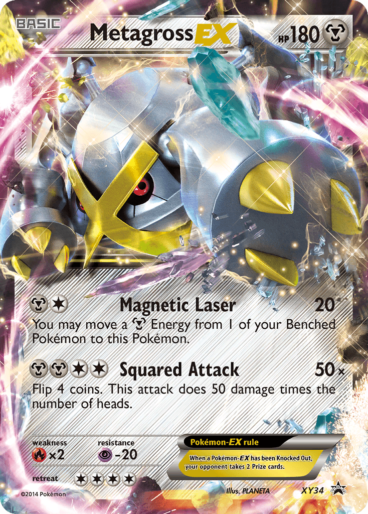 Metagross EX, carta XY34 de XY Black Star Promos
