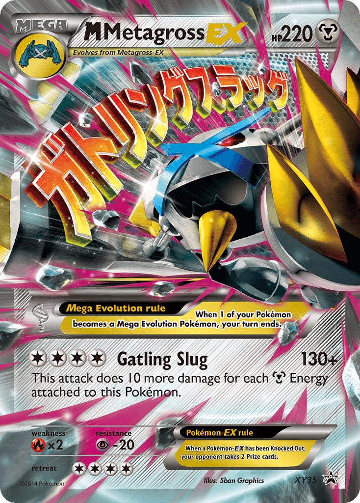 M Metagross EX, carta XY35 de XY Black Star Promos