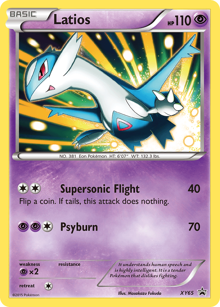 Latios, carta XY65 de XY Black Star Promos