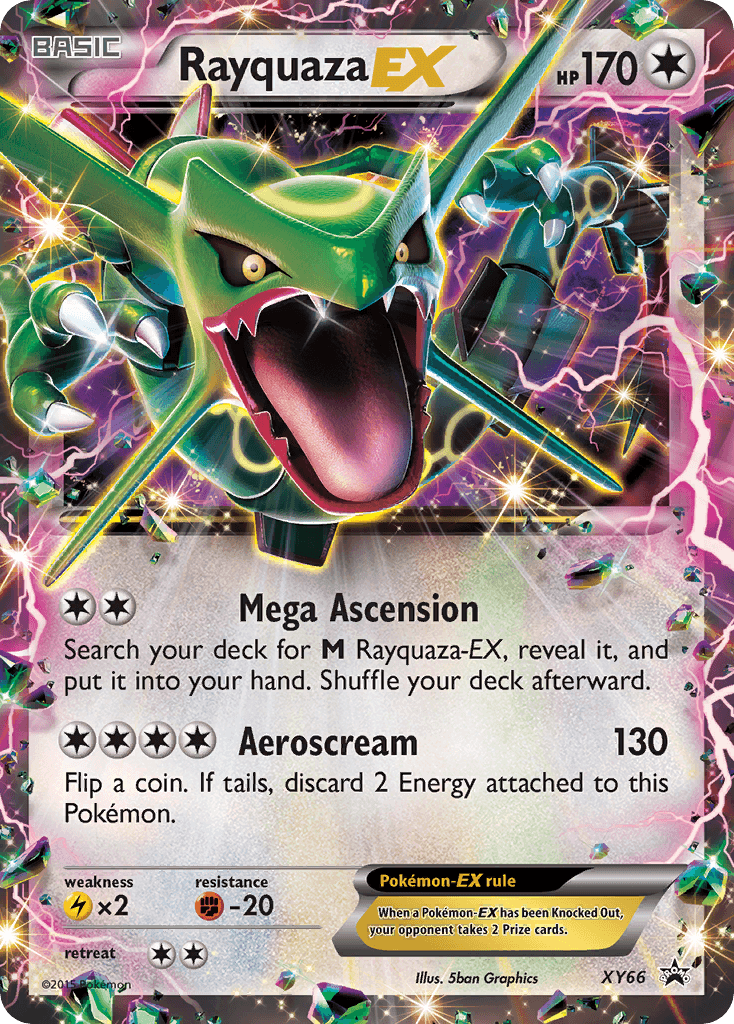 Rayquaza EX, carta XY66 de XY Black Star Promos