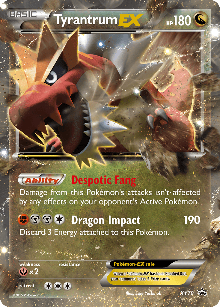 Tyrantrum EX, carta XY70 de XY Black Star Promos