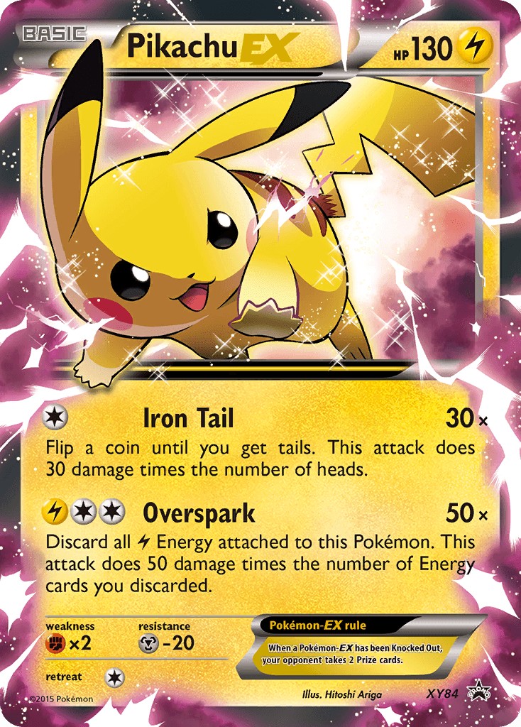 Pikachu EX, carta XY84 de XY Black Star Promos