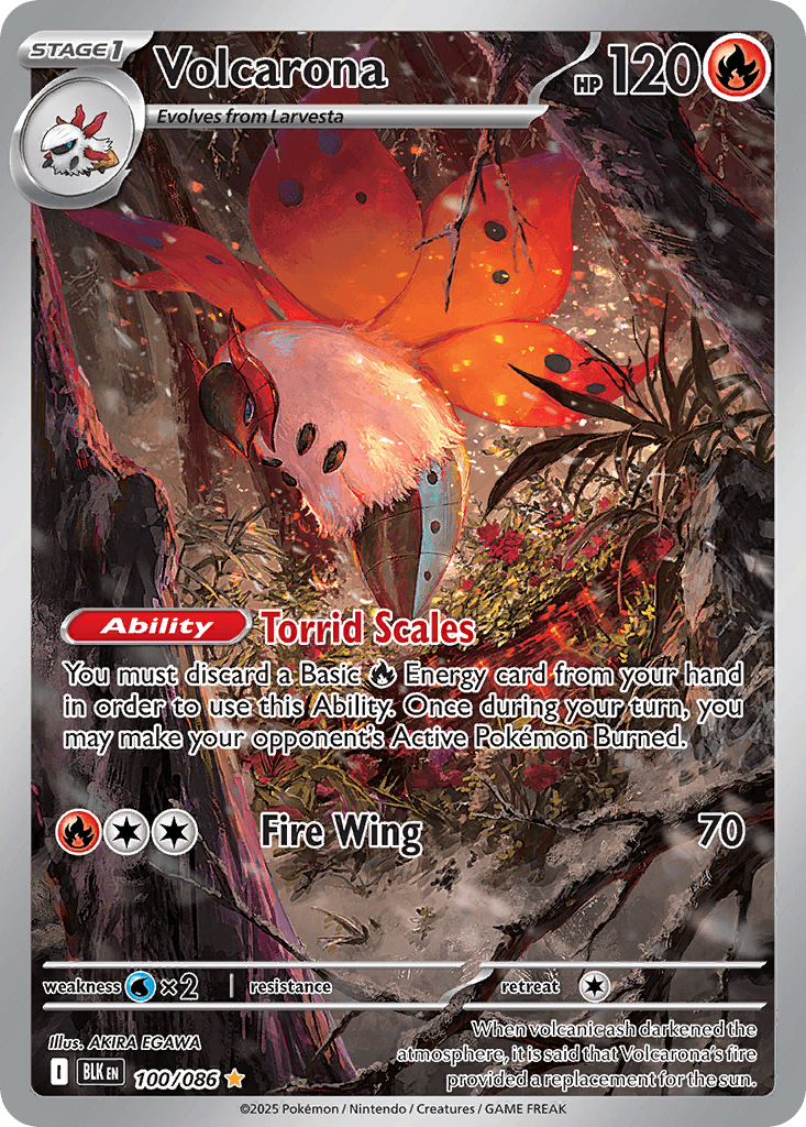 Volcarona, carta 100 de Black Bolt