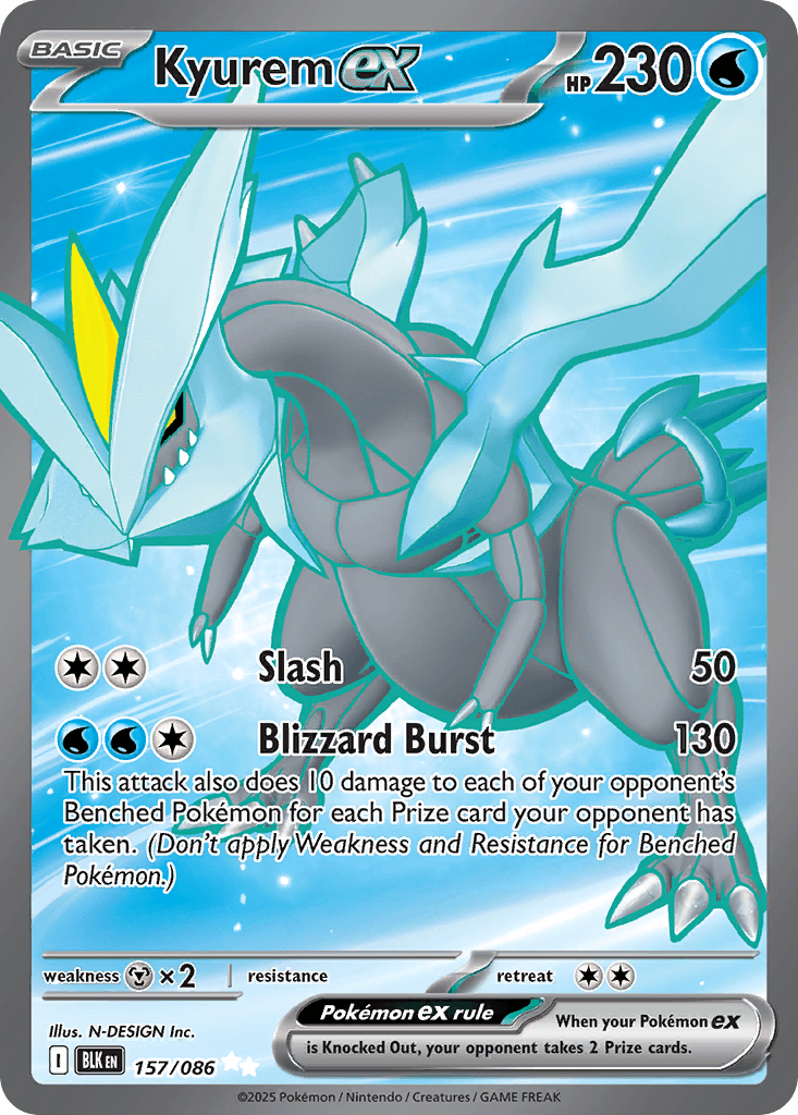 Kyurem ex, carta 157 de Black Bolt