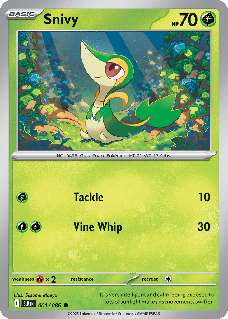 Snivy, carta 001 de Black Bolt