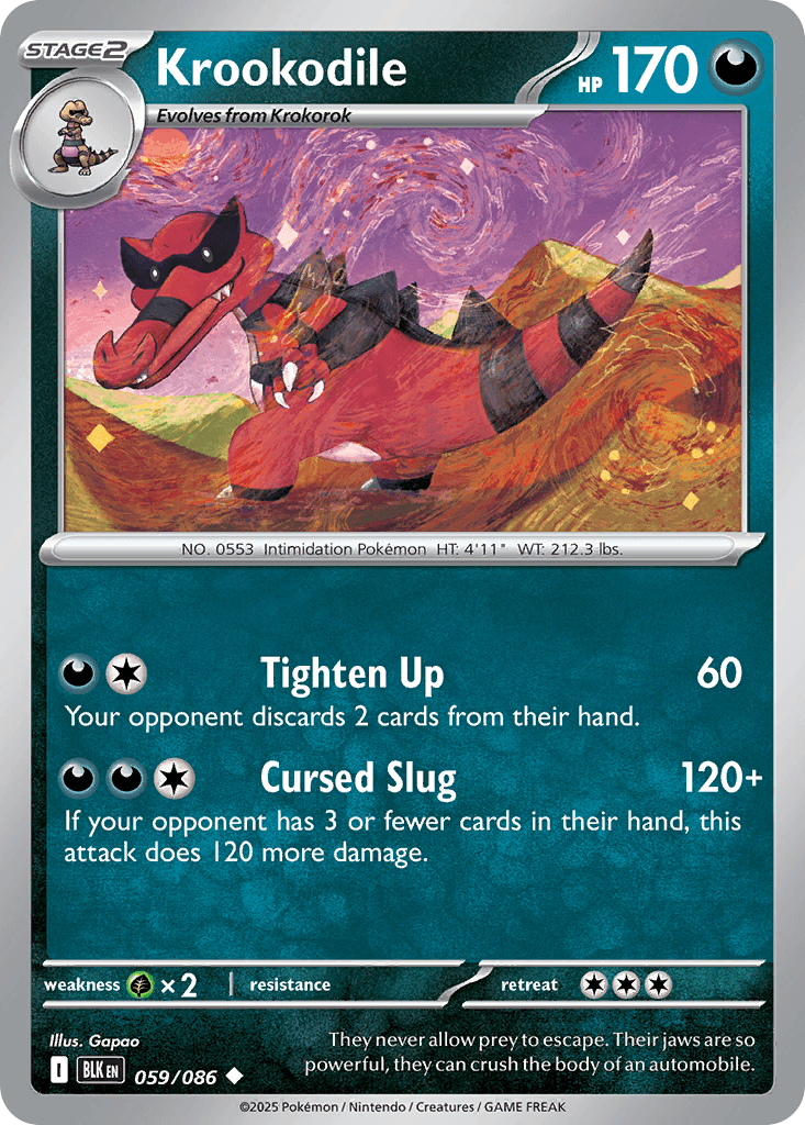 Krookodile, carta 059 de Black Bolt