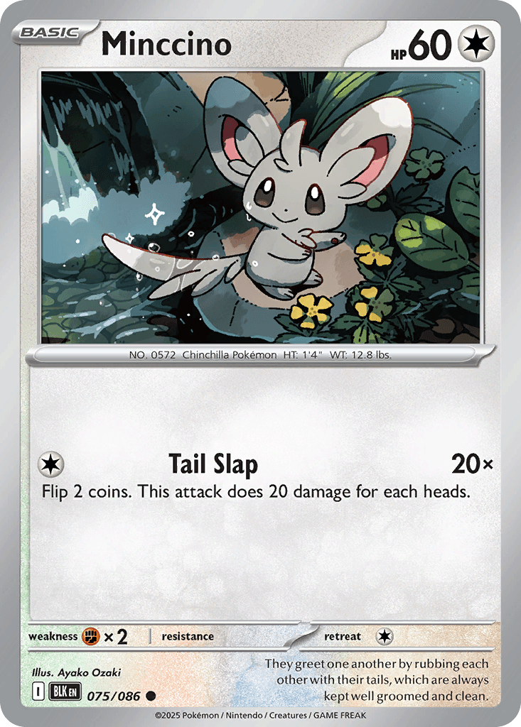 Minccino, carta 075 de Black Bolt