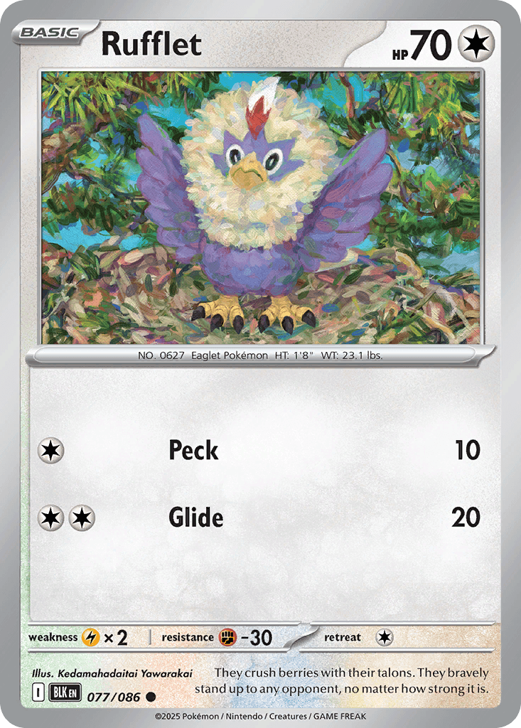 Rufflet, carta 077 de Black Bolt