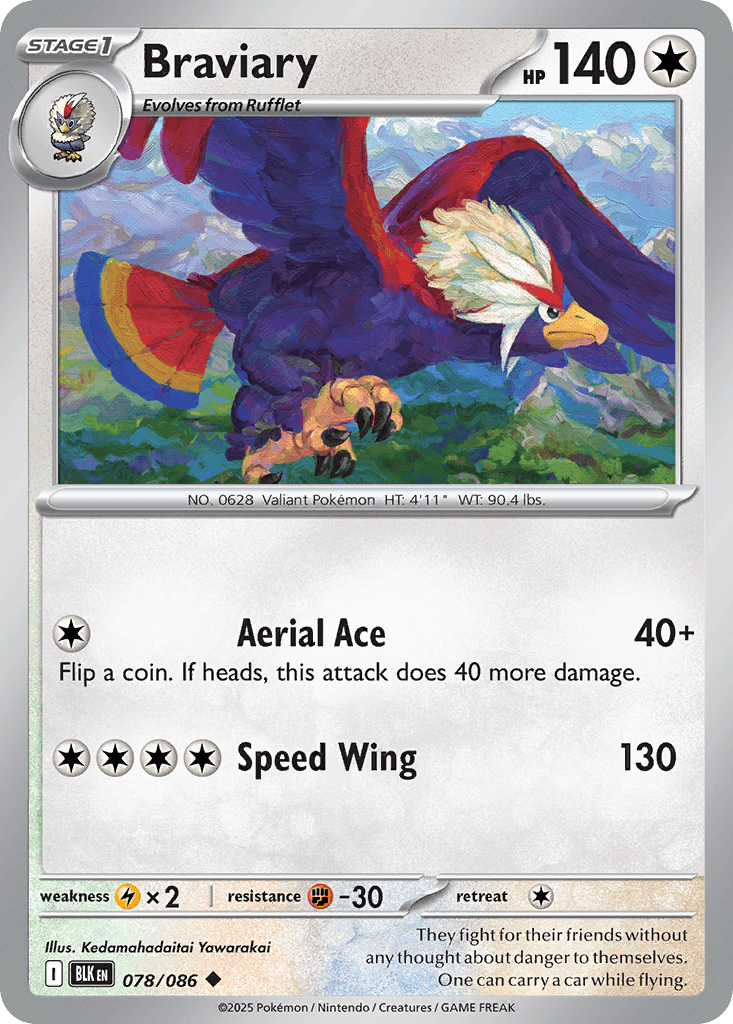 Braviary, carta 078 de Black Bolt