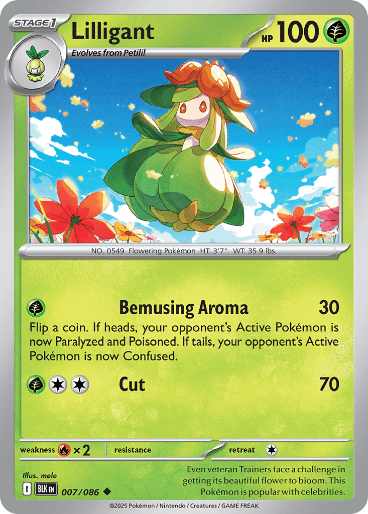 Lilligant, carta 007 de Black Bolt