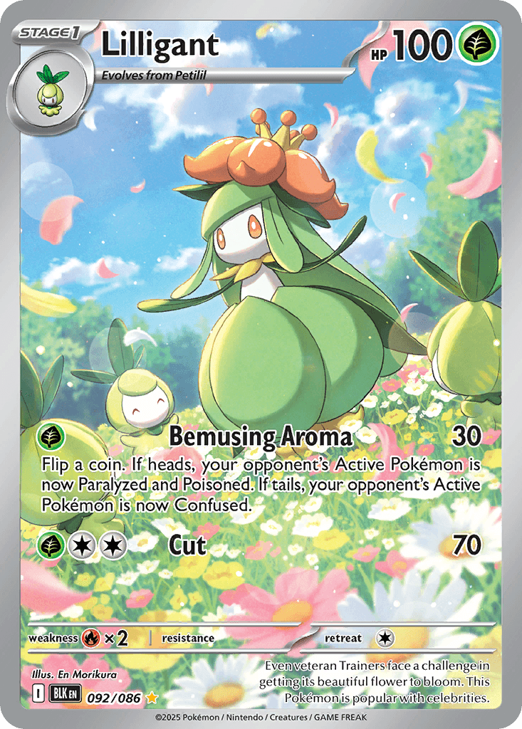 Lilligant, carta 092 de Black Bolt