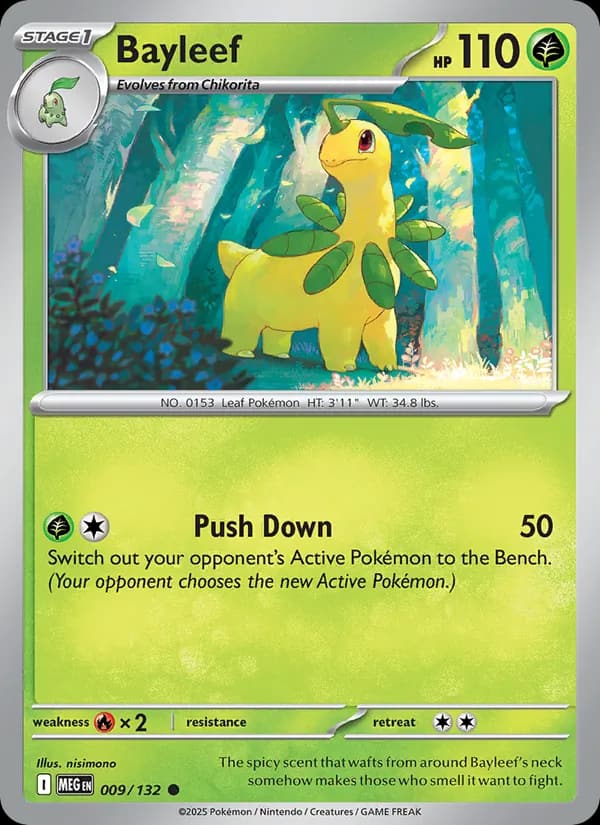 Bayleef, carta 009 de Mega Evolution