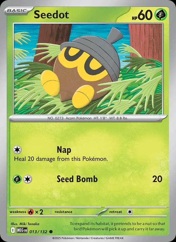 Seedot, carta 013 de Mega Evolution