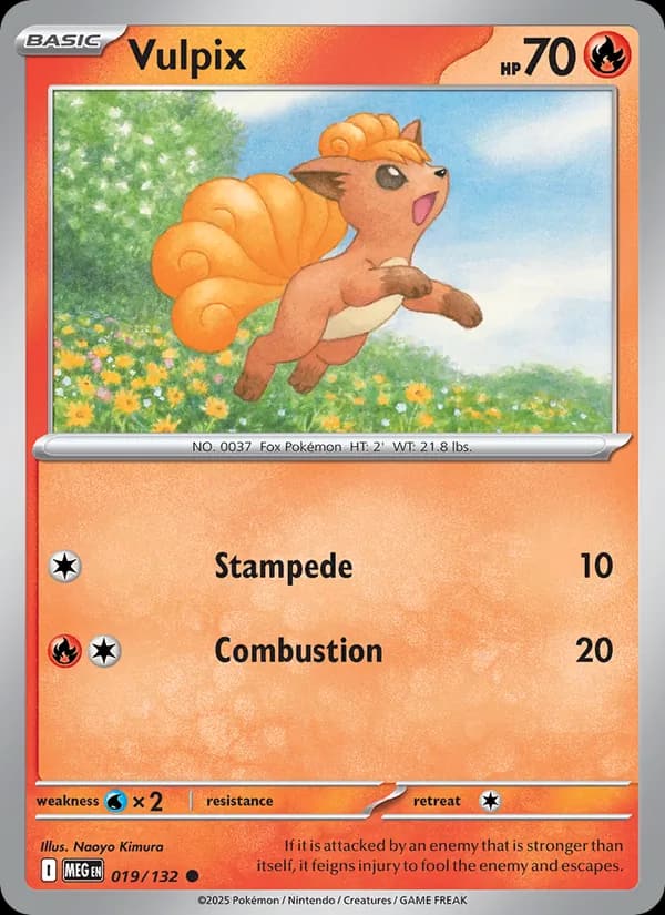 Vulpix, carta 019 de Mega Evolution