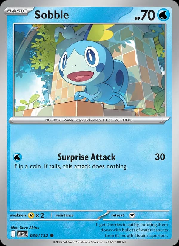 Sobble, carta 039 de Mega Evolution