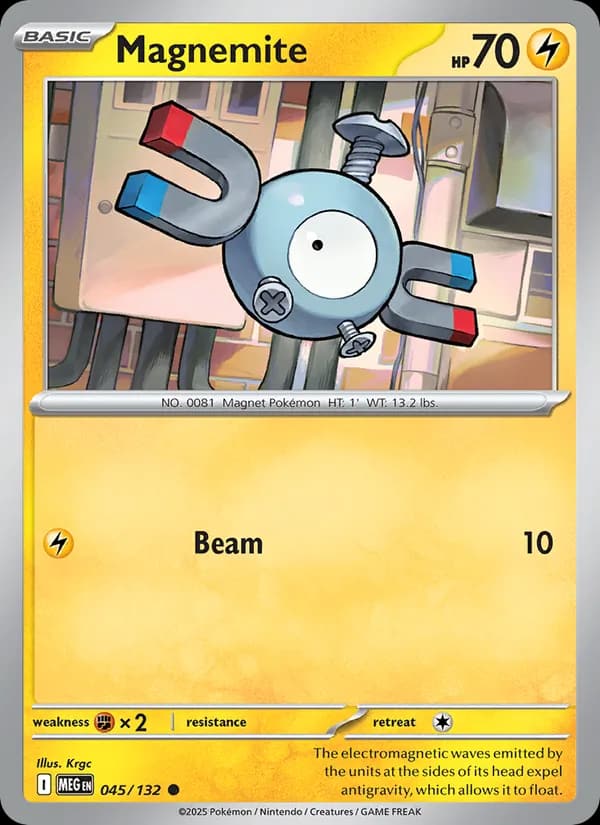 Magnemite, carta 045 de Mega Evolution
