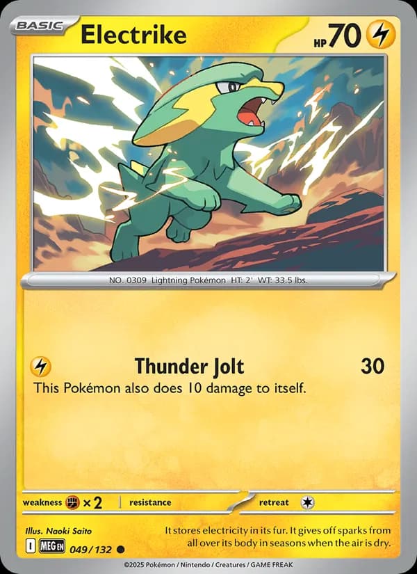 Electrike, carta 049 de Mega Evolution